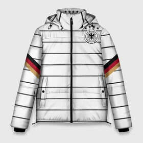 Мужская зимняя куртка 3D с принтом Germany home 2020 EURO в Белгороде, верх — 100% полиэстер; подкладка — 100% полиэстер; утеплитель — 100% полиэстер | длина ниже бедра, свободный силуэт Оверсайз. Есть воротник-стойка, отстегивающийся капюшон и ветрозащитная планка. 

Боковые карманы с листочкой на кнопках и внутренний карман на молнии. | champion | championship | euro | germany | tdrfifa19 | uefa | евро | уефа | чемпиона европы