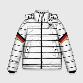 Зимняя куртка для мальчиков 3D с принтом Germany home 2020 EURO в Белгороде, ткань верха — 100% полиэстер; подклад — 100% полиэстер, утеплитель — 100% полиэстер | длина ниже бедра, удлиненная спинка, воротник стойка и отстегивающийся капюшон. Есть боковые карманы с листочкой на кнопках, утяжки по низу изделия и внутренний карман на молнии. 

Предусмотрены светоотражающий принт на спинке, радужный светоотражающий элемент на пуллере молнии и на резинке для утяжки | champion | championship | euro | germany | tdrfifa19 | uefa | евро | уефа | чемпиона европы