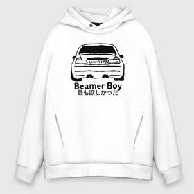 Мужское худи Oversize хлопок с принтом Beamer boy в Белгороде, френч-терри — 70% хлопок, 30% полиэстер. Мягкий теплый начес внутри —100% хлопок | боковые карманы, эластичные манжеты и нижняя кромка, капюшон на магнитной кнопке | Тематика изображения на принте: beamer | beamer boy | bmw | lil | lil peep | peep | rap