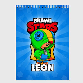 Скетчбук с принтом BRAWL STARS LEON в Белгороде, 100% бумага
 | 48 листов, плотность листов — 100 г/м2, плотность картонной обложки — 250 г/м2. Листы скреплены сверху удобной пружинной спиралью | brawl stars | brawl stars leon | brawler | leon | бравл старз | бравлер | леон