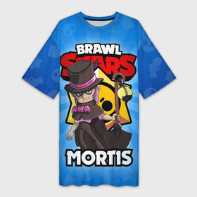 Платье-футболка 3D с принтом BRAWL STARS MORTIS в Белгороде,  |  | brawl stars | brawl stars mortis | brawler | mortis | бравл старз | бравлер | мортис