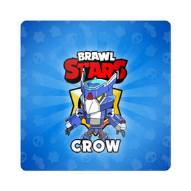 Магнит виниловый Квадрат с принтом BRAWL STARS CROW в Белгороде, полимерный материал с магнитным слоем | размер 9*9 см, закругленные углы | brawl stars | brawl stars crow | brawler | crow | бравл старз | бравлер | ворон