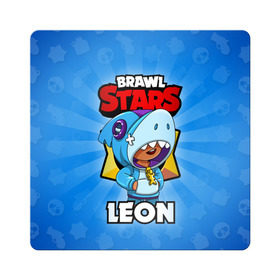 Магнит виниловый Квадрат с принтом BRAWL STARS LEON в Белгороде, полимерный материал с магнитным слоем | размер 9*9 см, закругленные углы | brawl stars | brawl stars leon | brawler | leon | бравл старз | бравлер | леон