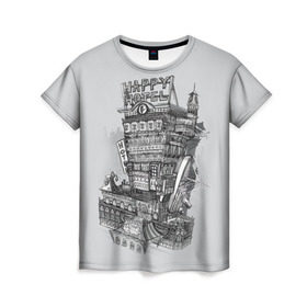 Женская футболка 3D с принтом Hazbin Hotel в Белгороде, 100% полиэфир ( синтетическое хлопкоподобное полотно) | прямой крой, круглый вырез горловины, длина до линии бедер | hazbin hotel | hell | ад | ада | аластор | вэгги | отель хазбин | пасхалки | рай | тайны | чарли
