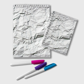 Блокнот с принтом Бумага в Белгороде, 100% бумага | 48 листов, плотность листов — 60 г/м2, плотность картонной обложки — 250 г/м2. Листы скреплены удобной пружинной спиралью. Цвет линий — светло-серый
 | Тематика изображения на принте: минимализм | текстура бумаги