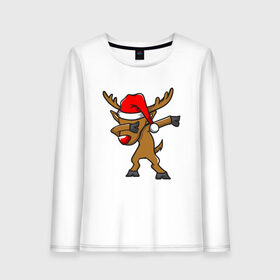 Женский лонгслив хлопок с принтом Dab Deer в Белгороде, 100% хлопок |  | 2020 | christmas | dab | deer | new year | santa claus | борода | даб | дед | дед мороз | дедушка | ёлка | зима | мороз | новый год | олень | праздник | рождество | санта клаус | снег