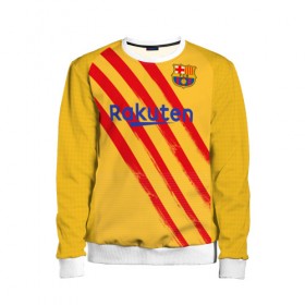 Детский свитшот 3D с принтом Barcelona 4-th kit 19-20 в Белгороде, 100% полиэстер | свободная посадка, прямой крой, мягкая тканевая резинка на рукавах и понизу свитшота | barcelona | champions | laliga | league | spain | барселона | испания | лига | месси | чемпионов