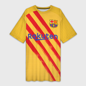 Платье-футболка 3D с принтом Barcelona 4 th kit 19 20 в Белгороде,  |  | barcelona | champions | laliga | league | spain | барселона | испания | лига | месси | чемпионов