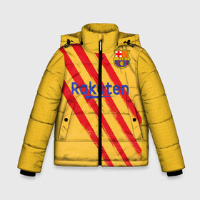 Зимняя куртка для мальчиков 3D с принтом Barcelona 4-th kit 19-20 в Белгороде, ткань верха — 100% полиэстер; подклад — 100% полиэстер, утеплитель — 100% полиэстер | длина ниже бедра, удлиненная спинка, воротник стойка и отстегивающийся капюшон. Есть боковые карманы с листочкой на кнопках, утяжки по низу изделия и внутренний карман на молнии. 

Предусмотрены светоотражающий принт на спинке, радужный светоотражающий элемент на пуллере молнии и на резинке для утяжки | barcelona | champions | laliga | league | spain | барселона | испания | лига | месси | чемпионов