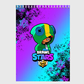 Скетчбук с принтом Новогодний Brawl Stars LEON в Белгороде, 100% бумага
 | 48 листов, плотность листов — 100 г/м2, плотность картонной обложки — 250 г/м2. Листы скреплены сверху удобной пружинной спиралью | brawl | brawl stars | crow | leon | stars | бравл | бравл старс | браво старс | игра | компьютерная | кров | леон | новогодний | новый год | онлайн | с новым годом | снежинки | старс