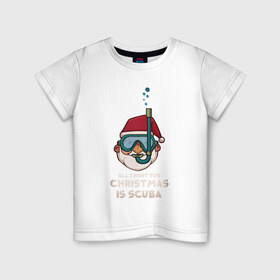 Детская футболка хлопок с принтом Дайвинг - всё что я хочу в Белгороде, 100% хлопок | круглый вырез горловины, полуприлегающий силуэт, длина до линии бедер | Тематика изображения на принте: 