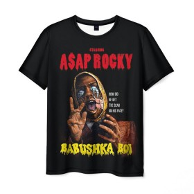 Мужская футболка 3D с принтом BABUSHKA BOI в Белгороде, 100% полиэфир | прямой крой, круглый вырез горловины, длина до линии бедер | aap | aap rocky | asap | asap rocky | babushka | babushka boi | babushka boy