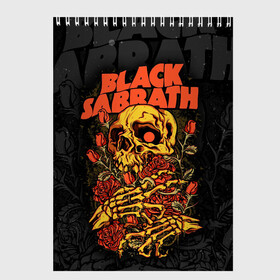 Скетчбук с принтом Black Sabbath в Белгороде, 100% бумага
 | 48 листов, плотность листов — 100 г/м2, плотность картонной обложки — 250 г/м2. Листы скреплены сверху удобной пружинной спиралью | black sabbath | hard rock | heavy metal | блэк сабат | группы | метал | музыка | оззи осборн | рок | хард рок | хэви метал