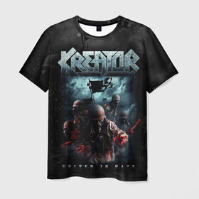 Мужская футболка 3D с принтом Kreator в Белгороде, 100% полиэфир | прямой крой, круглый вырез горловины, длина до линии бедер | kreator | metal | готик метал | группы | дэт метала | индастриал метал | метал | музыка | рок | трэш метал