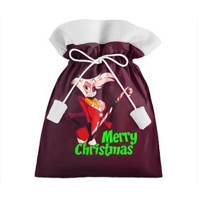 Подарочный 3D мешок с принтом Merry Christmas в Белгороде, 100% полиэстер | Размер: 29*39 см | alastor | hazbin hotel | аластор | ангел пыли | вегги | мульт | ниффти | отель хазбин | сериал | сэр пентиус | том тренч | хаск | чарли | черри | энджел даст