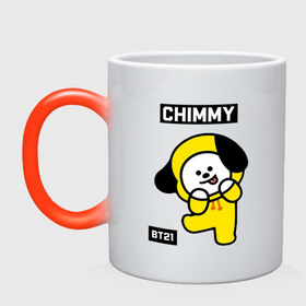 Кружка хамелеон с принтом CHIMMY BT21 в Белгороде, керамика | меняет цвет при нагревании, емкость 330 мл | bt21 | bts | chimmy | cooky | koya | love yourself. | mang | rj | shooky | tata | бт21 | бтс