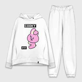 Женский костюм хлопок Oversize с принтом COOKY BT21 в Белгороде,  |  | bt21 | bts | chimmy | cooky | koya | love yourself. | mang | rj | shooky | tata | бт21 | бтс