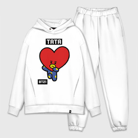 Мужской костюм хлопок OVERSIZE с принтом TATA BT21 в Белгороде,  |  | bt21 | bts | chimmy | cooky | koya | love yourself. | mang | rj | shooky | tata | бт21 | бтс