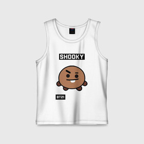 Детская майка хлопок с принтом SHOOKY BT21 в Белгороде,  |  | Тематика изображения на принте: bt21 | bts | chimmy | cooky | koya | love yourself. | mang | rj | shooky | tata | бт21 | бтс