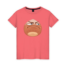 Женская футболка хлопок с принтом ОРЕХУС в Белгороде, 100% хлопок | прямой крой, круглый вырез горловины, длина до линии бедер, слегка спущенное плечо | справедливо | справедливость | фруктовощи