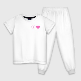 Детская пижама хлопок с принтом Yungblud heart в Белгороде, 100% хлопок |  брюки и футболка прямого кроя, без карманов, на брюках мягкая резинка на поясе и по низу штанин
 | 