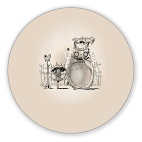 Коврик для мышки круглый с принтом My Neighbor Totoro забор в Белгороде, резина и полиэстер | круглая форма, изображение наносится на всю лицевую часть | anime | hayao miyazaki | japanese | meme | miyazaki | piano | studio ghibli | tokyo | totoro | гибли | котобус | мой | мэй | сацуки | сосед | сусуватари | тонари | тоторо | хаяо миядзаки