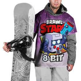 Накидка на куртку 3D с принтом BRAWL STARS 8-BIT в Белгороде, 100% полиэстер |  | 8 bit | 8 бит | brawl stars | brawl stars 8 bit | brawler | бравл старз | бравлер