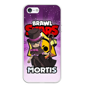 Чехол для iPhone 5/5S матовый с принтом BRAWL STARS MORTIS в Белгороде, Силикон | Область печати: задняя сторона чехла, без боковых панелей | brawl stars | brawl stars mortis | brawler | mortis | бравл старз | бравлер | мортис