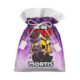 Подарочный 3D мешок с принтом BRAWL STARS MORTIS в Белгороде, 100% полиэстер | Размер: 29*39 см | Тематика изображения на принте: brawl stars | brawl stars mortis | brawler | mortis | бравл старз | бравлер | мортис