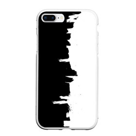 Чехол для iPhone 7Plus/8 Plus матовый с принтом Черным по белому в Белгороде, Силикон | Область печати: задняя сторона чехла, без боковых панелей | black | white | белый | инь | чб | черный | янь