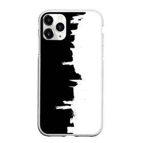 Чехол для iPhone 11 Pro Max матовый с принтом Черным по белому в Белгороде, Силикон |  | black | white | белый | инь | чб | черный | янь