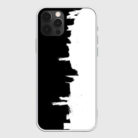 Чехол для iPhone 12 Pro Max с принтом Черным по белому в Белгороде, Силикон |  | black | white | белый | инь | чб | черный | янь