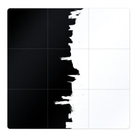 Магнитный плакат 3Х3 с принтом Черным по белому в Белгороде, Полимерный материал с магнитным слоем | 9 деталей размером 9*9 см | black | white | белый | инь | чб | черный | янь