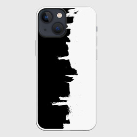 Чехол для iPhone 13 mini с принтом Черным по белому в Белгороде,  |  | black | white | белый | инь | чб | черный | янь