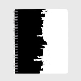 Тетрадь с принтом Черным по белому в Белгороде, 100% бумага | 48 листов, плотность листов — 60 г/м2, плотность картонной обложки — 250 г/м2. Листы скреплены сбоку удобной пружинной спиралью. Уголки страниц и обложки скругленные. Цвет линий — светло-серый
 | Тематика изображения на принте: black | white | белый | инь | чб | черный | янь