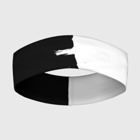 Повязка на голову 3D с принтом Черным по белому в Белгороде,  |  | black | white | белый | инь | чб | черный | янь