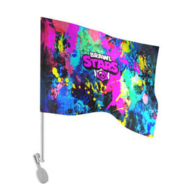 Флаг для автомобиля с принтом Brawl Stars в Белгороде, 100% полиэстер | Размер: 30*21 см | 2020 | android | brawl stars | crow | games | leon | mobile game | stars | бравл старс | ворон | игры | леон | мобильные игры