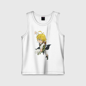 Детская майка хлопок с принтом Meliodas в полете в Белгороде,  |  | deadly | dragon | meliodafu | meliodas | seven | sins | wrath | гнев | грехов | дракон | мелиодас | семь