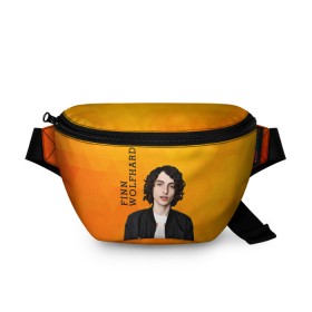 Поясная сумка 3D с принтом finn wolfhard в Белгороде, 100% полиэстер | плотная ткань, ремень с регулируемой длиной, внутри несколько карманов для мелочей, основное отделение и карман с обратной стороны сумки застегиваются на молнию | finn wolfhard | очень странные дела | финн вулфард