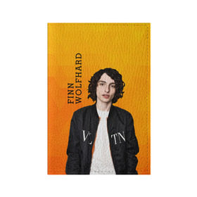 Обложка для паспорта матовая кожа с принтом finn wolfhard в Белгороде, натуральная матовая кожа | размер 19,3 х 13,7 см; прозрачные пластиковые крепления | finn wolfhard | очень странные дела | финн вулфард