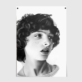 Постер с принтом finn wolfhard в Белгороде, 100% бумага
 | бумага, плотность 150 мг. Матовая, но за счет высокого коэффициента гладкости имеет небольшой блеск и дает на свету блики, но в отличии от глянцевой бумаги не покрыта лаком | finn wolfhard | очень странные дела | финн вулфард