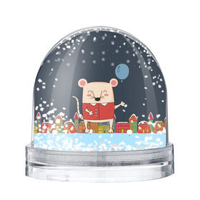 Снежный шар с принтом Крысенок с шариком в Белгороде, Пластик | Изображение внутри шара печатается на глянцевой фотобумаге с двух сторон | 2020 | mouse | rat | годкрысы | годмыши | зима | зимняя | крыса | мороз | мышка | мышь | новогодняя | новый год | новый год 2020 | рождество | симолгода | снег | холод