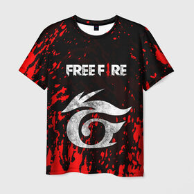 Мужская футболка 3D с принтом GARENA FREE FIRE в Белгороде, 100% полиэфир | прямой крой, круглый вырез горловины, длина до линии бедер | free fire | garena free fire | гарена 3 | гарена фри | гарена фри фаер | гарено. | игра garena