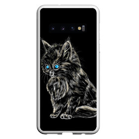 Чехол для Samsung Galaxy S10 с принтом Пушистый котёнок в Белгороде, Силикон | Область печати: задняя сторона чехла, без боковых панелей | Тематика изображения на принте: животные | зверёк | кот | котёнок | милашка | няшка | счастье