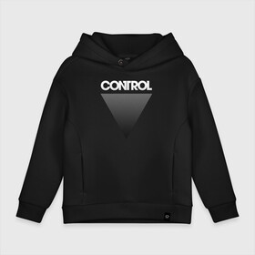 Детское худи Oversize хлопок с принтом Control Gradient Logo в Белгороде, френч-терри — 70% хлопок, 30% полиэстер. Мягкий теплый начес внутри —100% хлопок | боковые карманы, эластичные манжеты и нижняя кромка, капюшон на магнитной кнопке | Тематика изображения на принте: control | джесси | игра | контрол