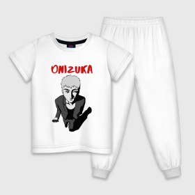 Детская пижама хлопок с принтом Great Teacher Onizuka в Белгороде, 100% хлопок |  брюки и футболка прямого кроя, без карманов, на брюках мягкая резинка на поясе и по низу штанин
 | great teacher onizuka | gto | onizuka | великий учитель онидзука | гто | крутой учитель онидзука | онидзука | справедливость