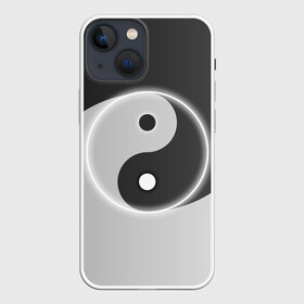 Чехол для iPhone 13 mini с принтом Инь   янь (с двух сторон) в Белгороде,  |  | black | signs | white. | ying   yang | белый | знаки | инь   янь | чёрный