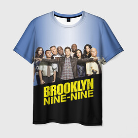 Мужская футболка 3D с принтом Brooklyn Nine-Nine в Белгороде, 100% полиэфир | прямой крой, круглый вырез горловины, длина до линии бедер | 9 9 | 99 | andy | beatriz | brooklyn | detective | diaz | jake | nine nine | peralta | rosa | samberg | stephanie | беатрис | бруклин | детектив | джейк | перальта | роза | стефани | сэмберг | энди