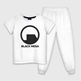 Детская пижама хлопок с принтом Black Mesa в Белгороде, 100% хлопок |  брюки и футболка прямого кроя, без карманов, на брюках мягкая резинка на поясе и по низу штанин
 | Тематика изображения на принте: alyx | black mesa | half life | half life 2 | халф лайф