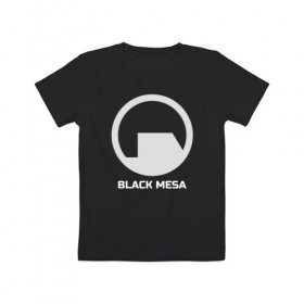 Детская футболка хлопок с принтом Black Mesa в Белгороде, 100% хлопок | круглый вырез горловины, полуприлегающий силуэт, длина до линии бедер | Тематика изображения на принте: alyx | black mesa | half life | half life 2 | халф лайф